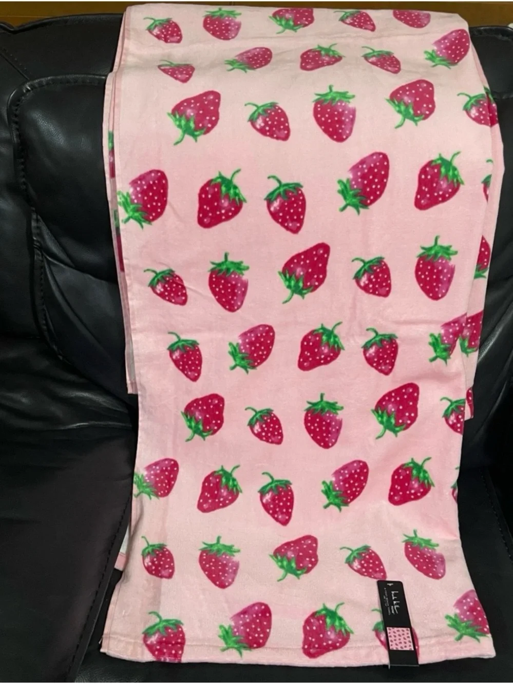 Nicole Miller Strawberries Beach Towel - Pink Beach Towel Strawberries